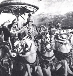 Lord Krishna with Arjuna