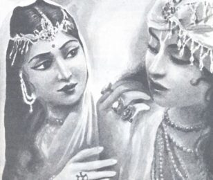 Krsna With His Wife
