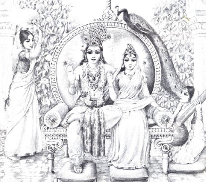 Lord Krishna and Radharani