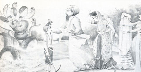 Krishna and Serpent Kaliya