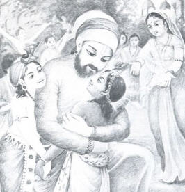 Nand baba Embracing Krsna