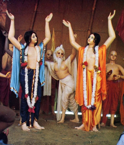Lord Caitanya And His Associate Dance And Chant Hare Krsna Mantra