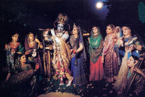 Srimati Radharani With Gopis