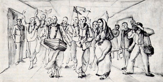 Devotees Chant Hare Krsna