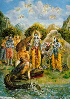 Lord Krishna and the Devatas