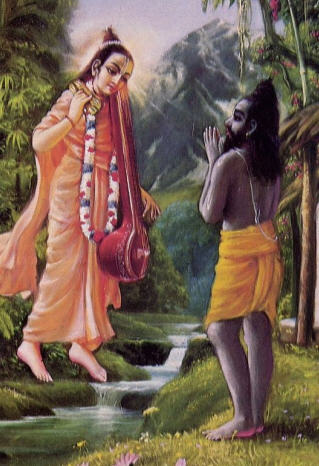 Vyasa - Greeting His Guru, Narada