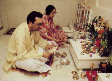 Ceremony Before the Deity of Krishna