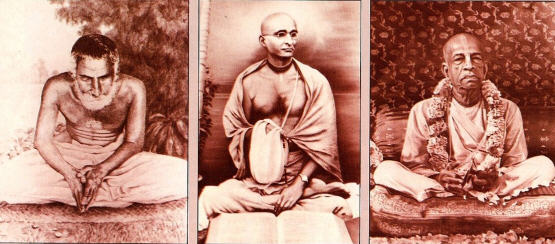 Srila Gaurakisora Dasa Babaji , Srila Bahktisiddhanta Sarasvati Thakura and Srila Prabhupada