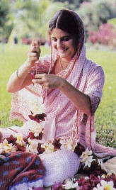 Making Garlands for Krishna