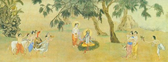 Krsna in Vrndavan Forest