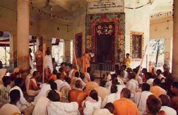 Devotees in ISKCON Temple