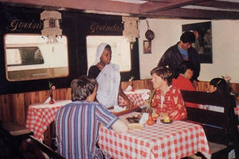 Krsnamrta Devi Dasi Serves Prasadam at Govinda's Restaurant in Ecuador