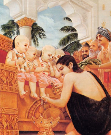 Prthu Maharaja With Four Kumaras
