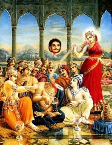 Rahu Begins Drinking The Nectar
