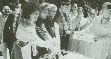 Devotee Cutting The Cake