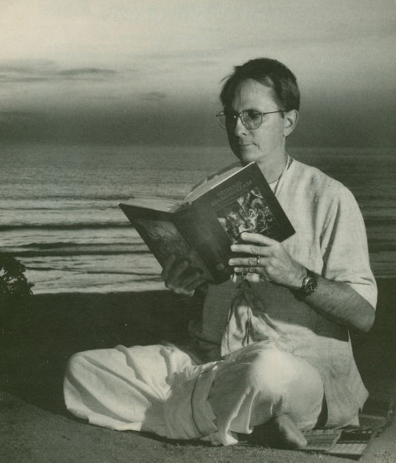 Devotee Reading The Srimad Bhagavatam