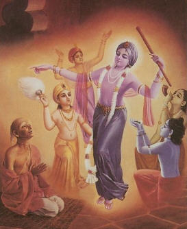 Krsnadasa Kaviraja Gosvami with Lord Nityananda