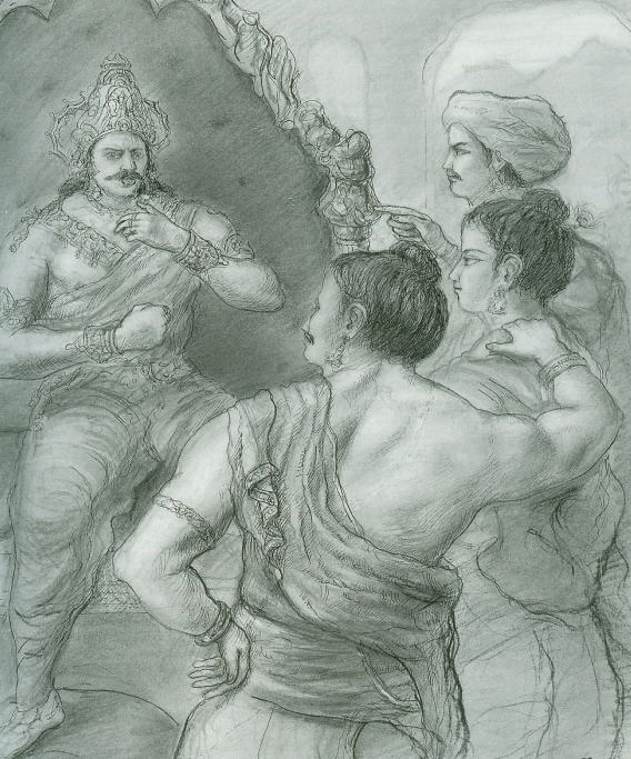 King Jarasandha hears the Challenge of The Lord Krsna