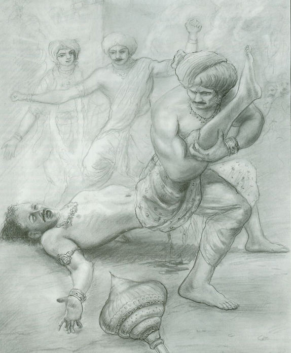 Bhima Fights Jarasandha