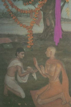 Govinda Ghosa Receiving Mercy of Sri Caitanya Mahaprabhu