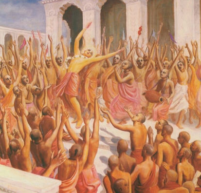 Lord Caitanya Chanting and Dancing