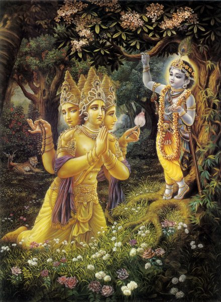 Lord Krsna With Bramha