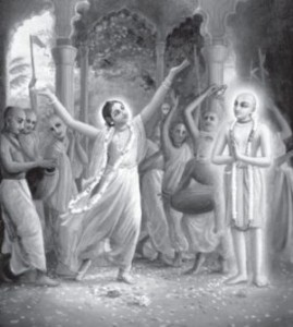 Seeing Lord Caitanya Mahaprabhu. Nityananda Prabhu Dances in Ecstatic Love at the House of Raghava Pandita