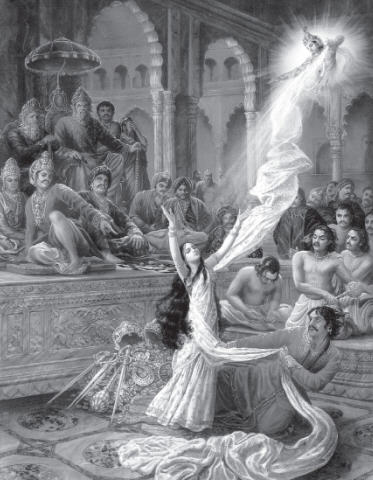 Lord Krsna Comes To The Rescue Of Draupadi