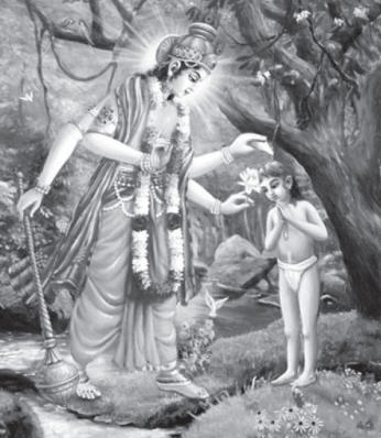 The Lord Appears Before Dhruva Maharaja