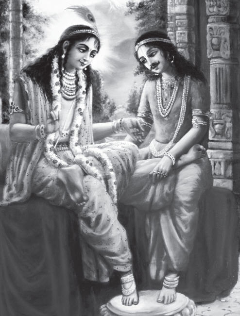 Lord Krsna with Radha Rani