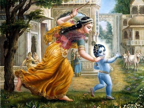 Krsna with Yashoda Maiya