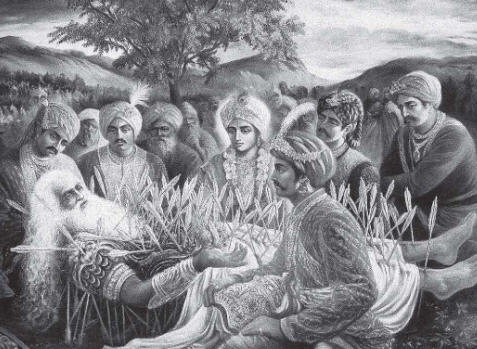 Bhisma Chose To Leave His Body in The Midst Of Krsna And The Pandavas