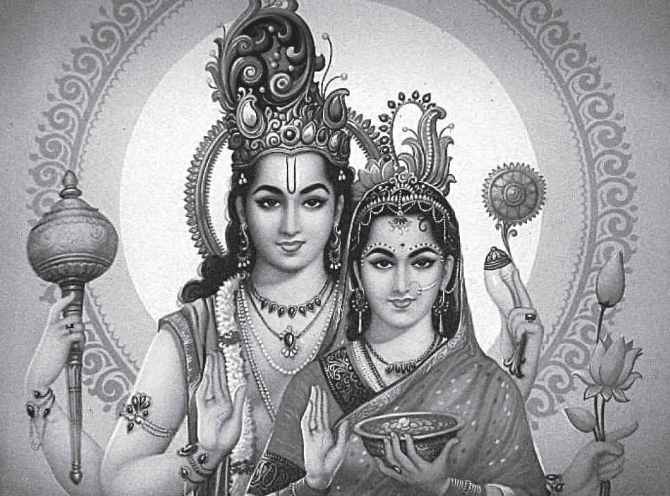 Lakshmi with Lord Narayan