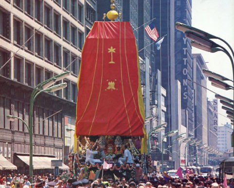 The Ratha-yatra festival in Downtown Chicago