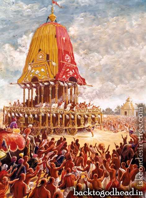 Lord Caitanya’s Ecstasy at Rathayatra by Narada Rsi Dasa